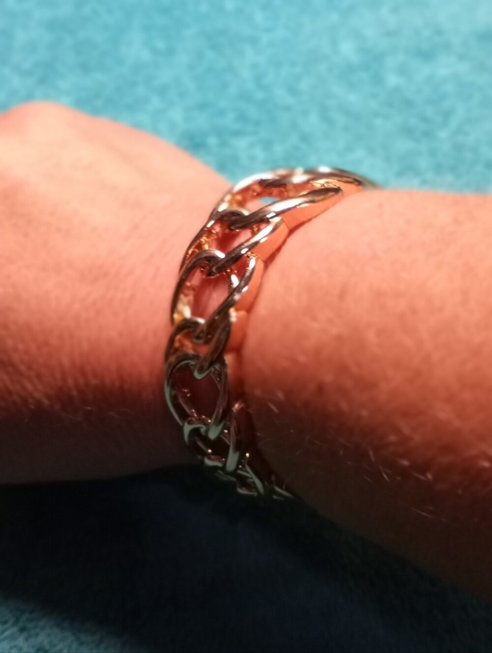 Classic Gold Chain Link Stretch Bracelet - Gold Women Jewelry